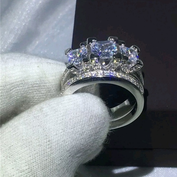 5⭐rated white gold filled Cz - Picture 4 of 11